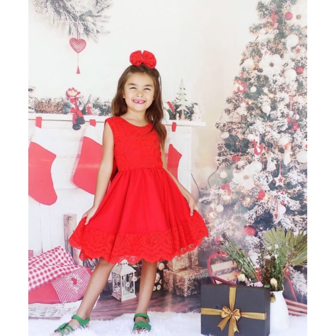 ALEXANDRA DRESS BROKAT ANAK-ANAK DAN BAYI DRESS LUCU GAUN PESTA