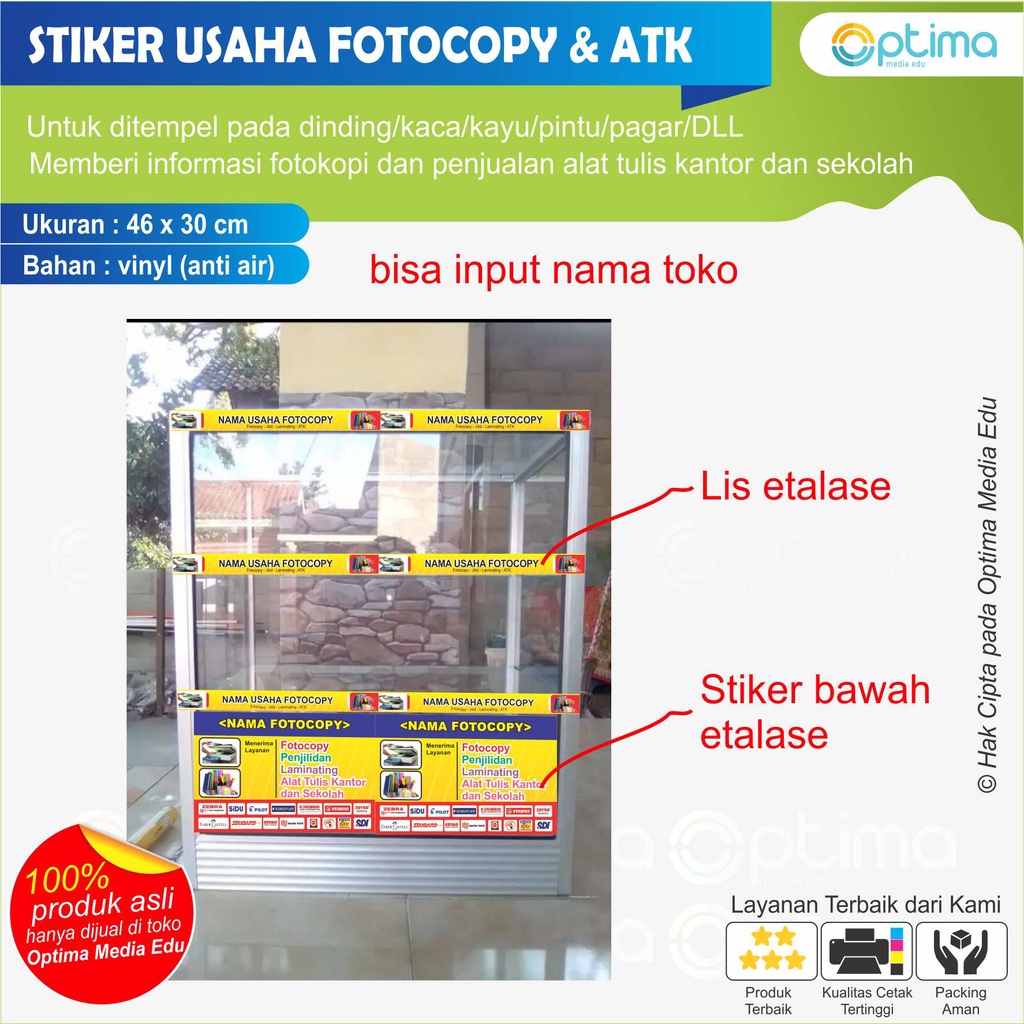 

STIKER LIS DAN ETALASE UNTUK USAHA FOTOCOPY