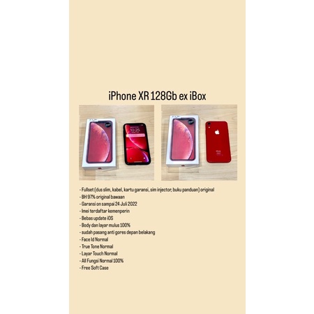 iphone xr 128gb red second ibox