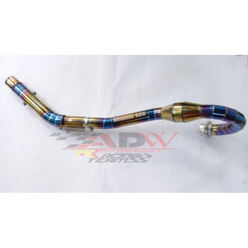 leher header knalpot crf klx wr155 inlet