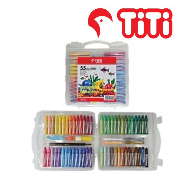 Crayon TITI 55 Warna /Oil Pastel Hexagonal TIP55S Shopee Indonesia