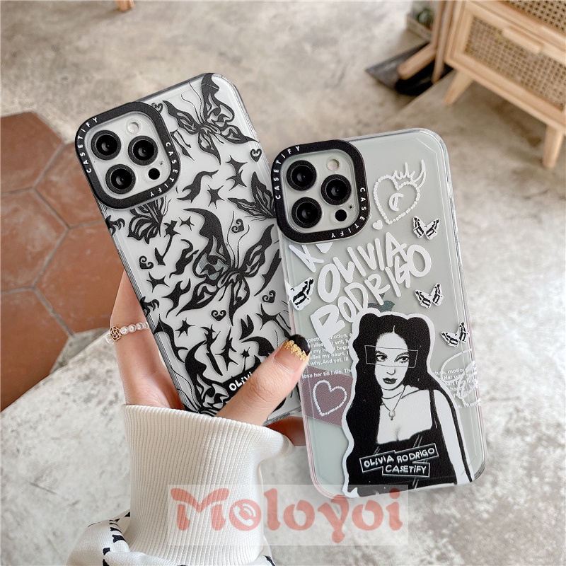 Soft Case TPU Transparan Motif Gadis Kupu-Kupu Untuk IPhone 13 12 11 Pro MAX XR X 6 6S 7 8 Plus SE 2020 XS MAX