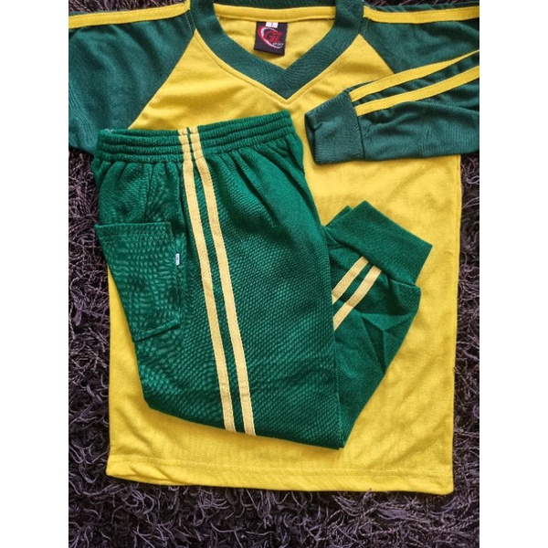 Baju Olahraga Setelan Training Hijau Kuning