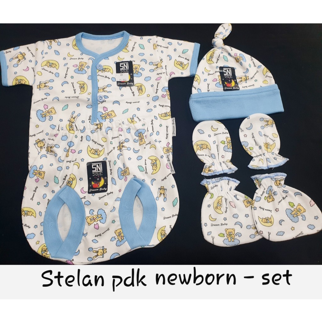 Setelan Pendek Newborn Set Happy Beauty