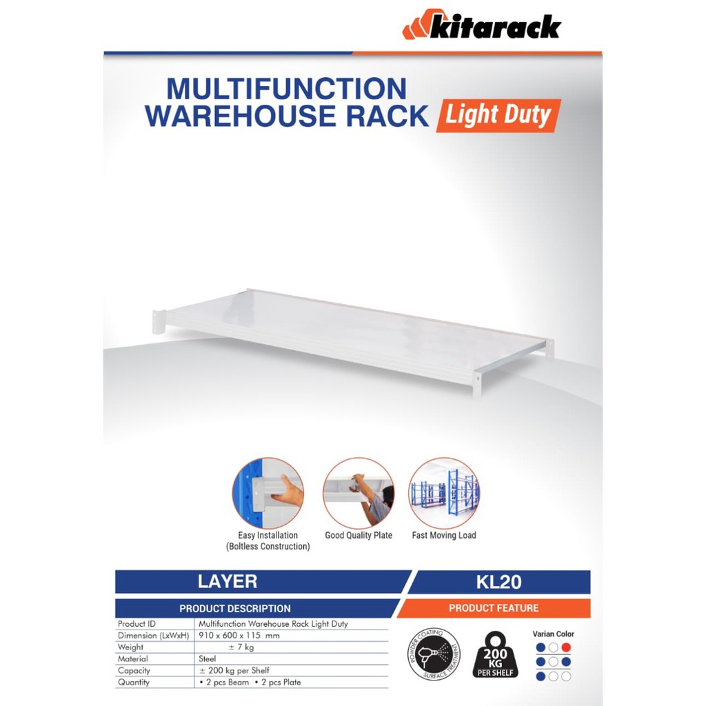 LAYER RACK GUDANG LIGHT DUTY - KL20