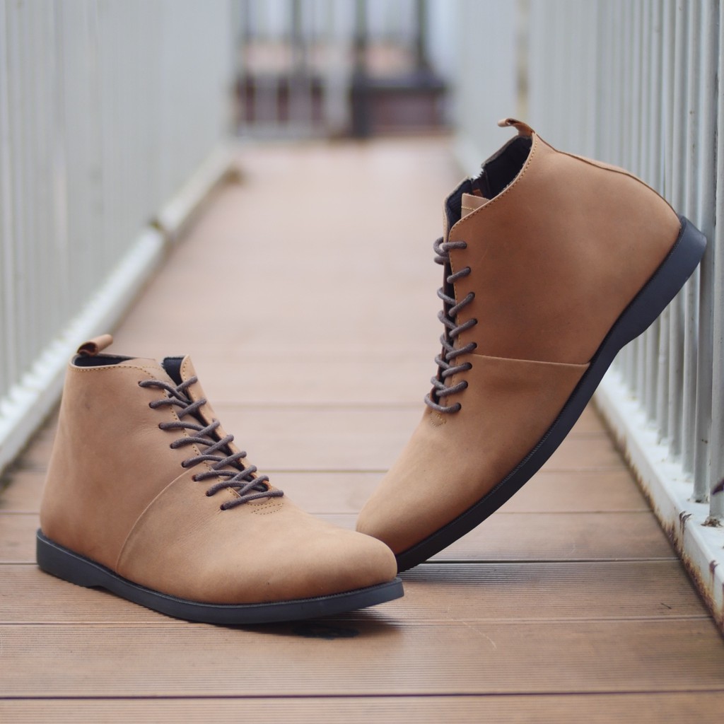 SVERKER CAMEL |FORIND x Greata| Sepatu Vintage Klasik High Klasik Pria/Men Boots Original Footwear