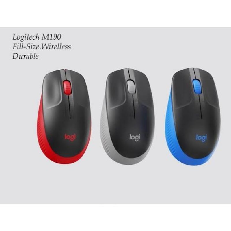 Mouse Wireless Logitech M190 - USB Wireless Full Size