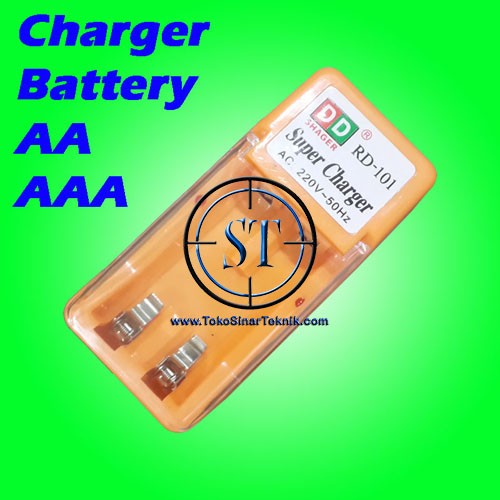 Alat Charger Battery Ni-CD / Ni-MH 2x AA / AAA DD-101 Cash Isi Ulang Baterai A3 A2 Led Indikator Mainan Anak