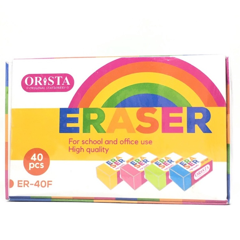 

Penghapus Pensil Murah Warna - warni Orista (1 Pak isi 40 Pcs)