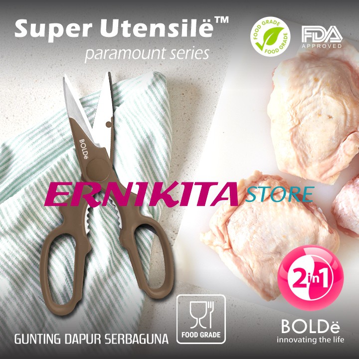 BOLDe SCISSOR PARAMOUNT / ELECTRA SERIES - Super Utensil Gunting Dapur 2 in 1