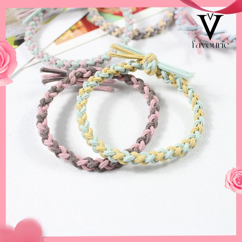 [COD]Temperamen Sederhana Dikepang Karet Gelang Rambut Cincin Kepala Tali Rambut Tali Aksesoris Rambut-FA