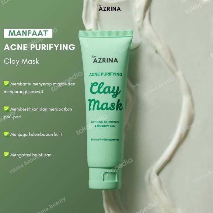 Azrina Acne Purifying Clay Mask / Masker Jerawat Bruntusan BPOM