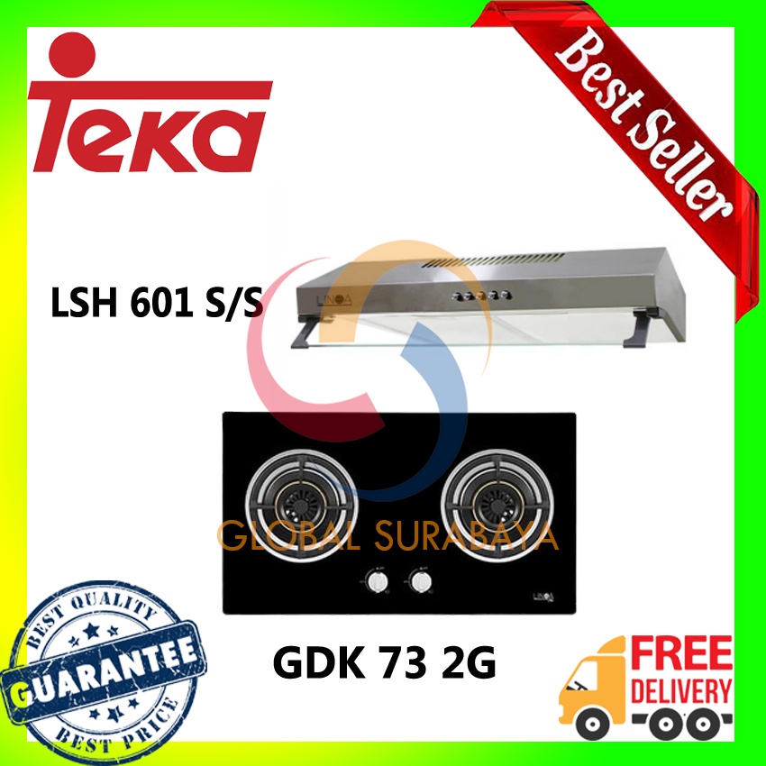 LINEA PAKET KOMPOR TANAM GDK 73 2G + COOKER HOOD LSH 601 S/S