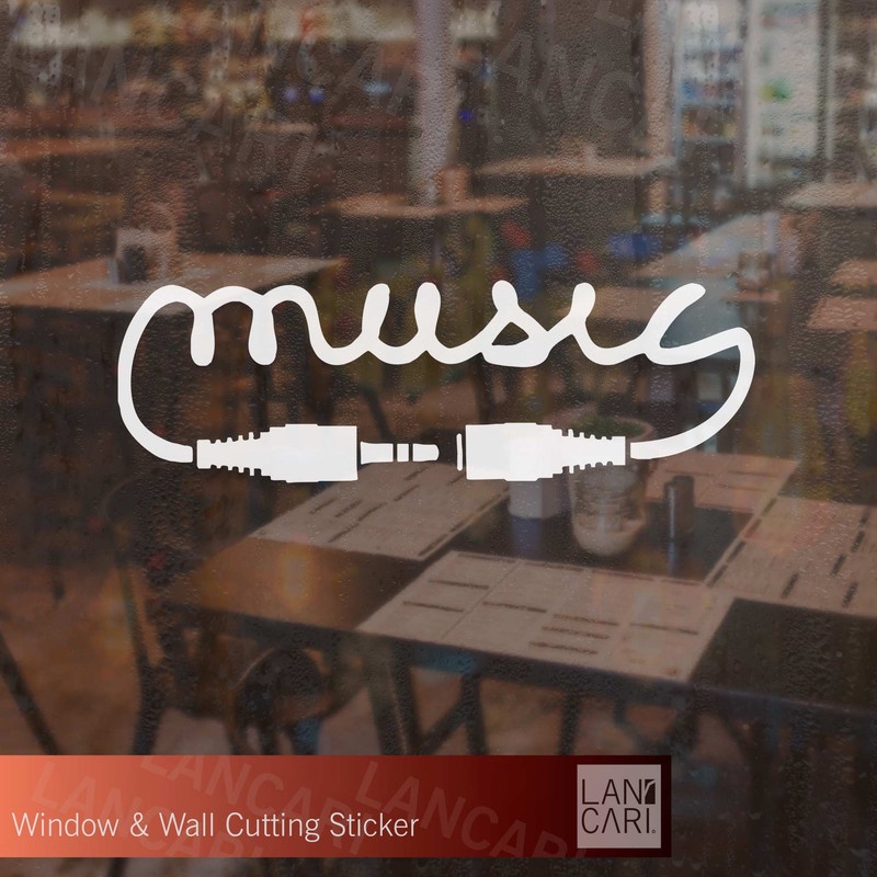 Stiker Music Dinding Kaca Mobil Tembok Rumah Toko Studio Musik Sticker Ruangan Home Hiasan Wallpaper