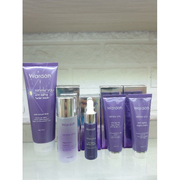 Wardah Paket Lengkap Wardah Renew You Anti Aging Kecil Isi 5 Items