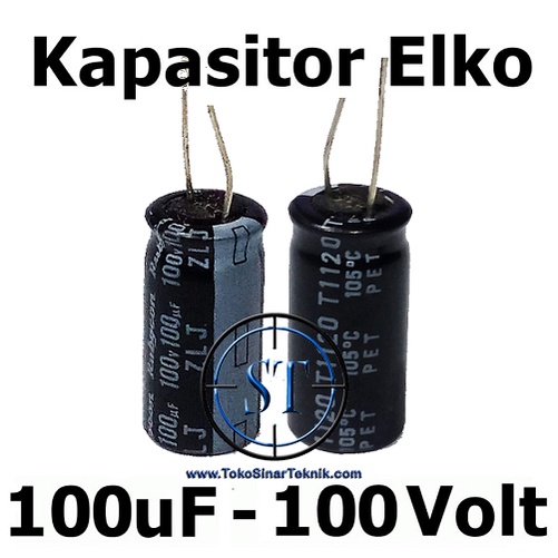 Elco Elko Kapasitor Capacitor 100/100 100uF/100 100/100V 100uF/100V 100uF/100 100/100V HQ 100uf 100v Isi Full Kualitas Bagus