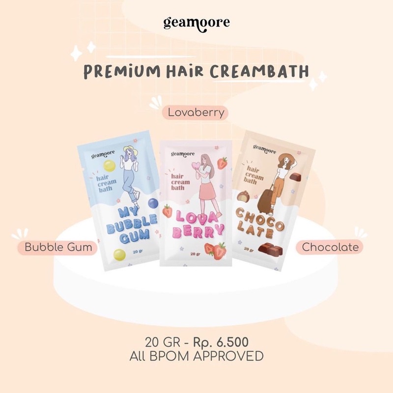 BPOM HAIR CREAMBATH GEAMOORE CREAM BATH RAMBUT