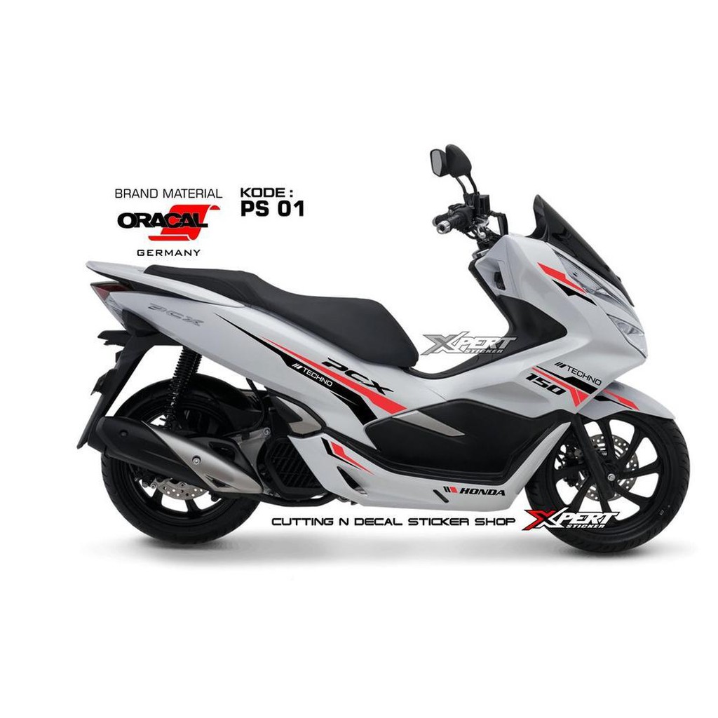 Stiker Pcx Putih 2018 Cutting Sticker Pcx Lokal Shopee Indonesia