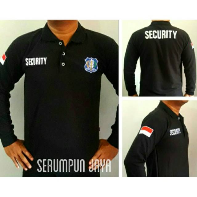 KAOS SECURITY - KAOS SECURITY LOGO BIRU - KAOS SECURITY LOGO BIRU LENGAN PANJANG BORDIR