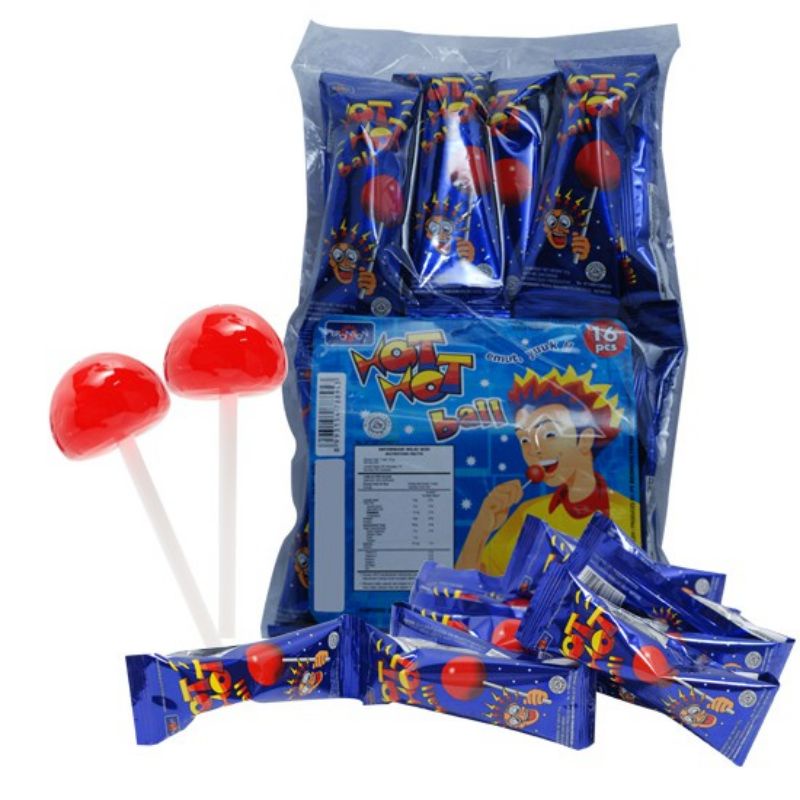 

PERMEN HOT HOT BALL LOLIPOP ISI 1PAK 18PCS