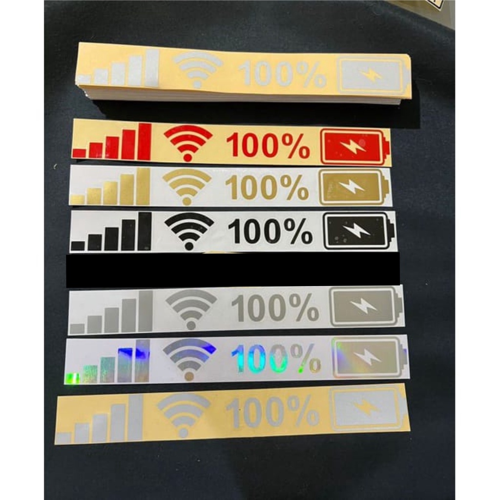 Cutting Sticker Mobil Sinyal Baterai Wifi Smartphone Stiker Viral Stiker Mobil Aksesoris Mobil Stiker Reflektif Stiker Kaca Stiker Keren viral