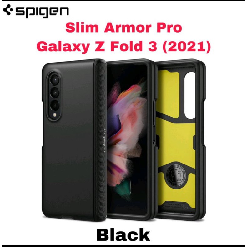 Case Spigen Slim Armor Pro Samsung Z Fold 3 Casing Original Cover Fold 3 Ori