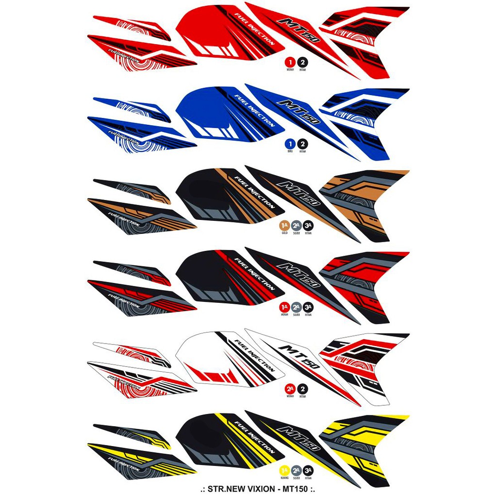 Striping Motor Yamaha Vixion New Mt 150 01 Shopee Indonesia