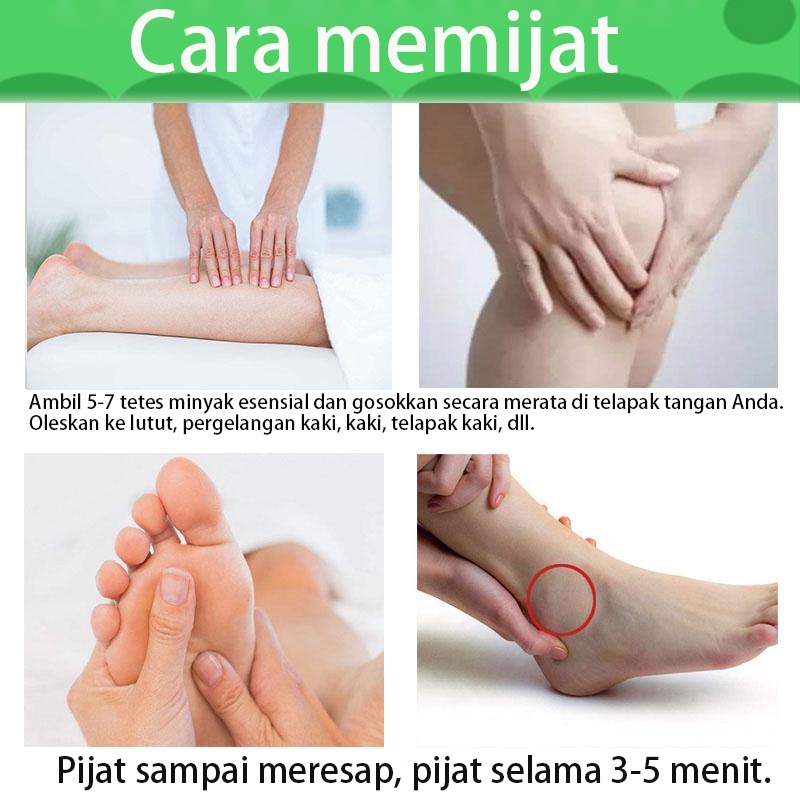 Height Growth Essential Oil 15ml+15ml 100% Ori Herbal Foot Massage Oil Mempromosikan Pertumbuhan Tinggi Badan