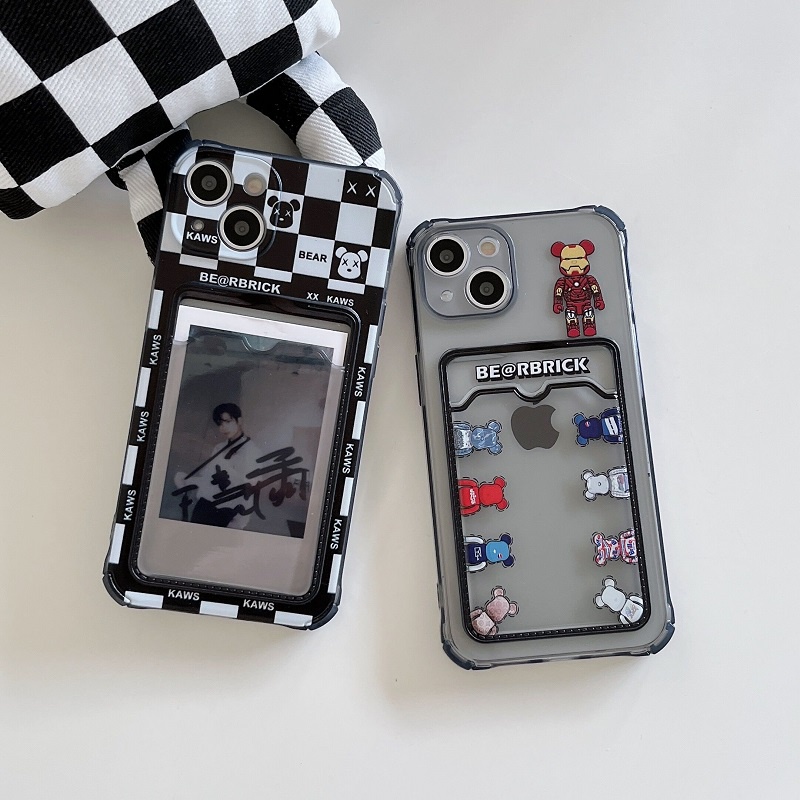 Soft Case Transparan Motif Kotak-Kotak Hitam Putih Untuk iPhone 12 13 Pro Max 11 X XR XSMAX