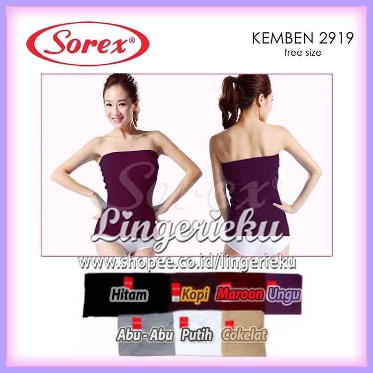 Sorex 2919 Kemben Wanita Panjang Polos Tidak Ada Cup Dijamin Murah