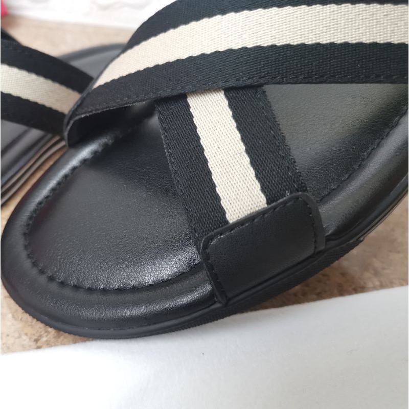 sandal bally sandal pria sendal flat selop cowok sendal slide mirror kulit