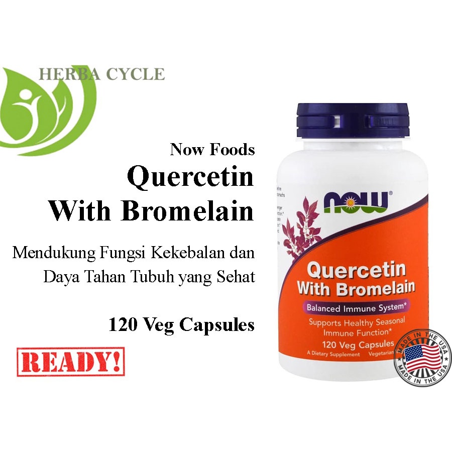 Now Food Quercetin with Bromelain 120 Veg Now Quercetin Bromelain Ori USA