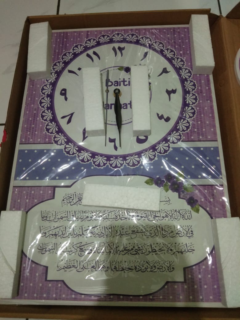 Jam Dinding 1 Set Shabby Pink Bunga