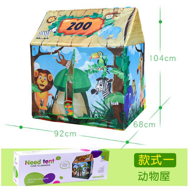 Mainan Tenda Rumah Rumahan Kemah Kemahan Anak Perempuan Laki Laki Zoo