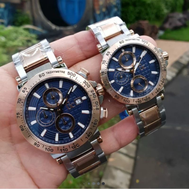 JAM TANGAN COUPLE GC GUESS COLLECTION Y37003G7 Y36002G6 Combi Cowok 44mm
