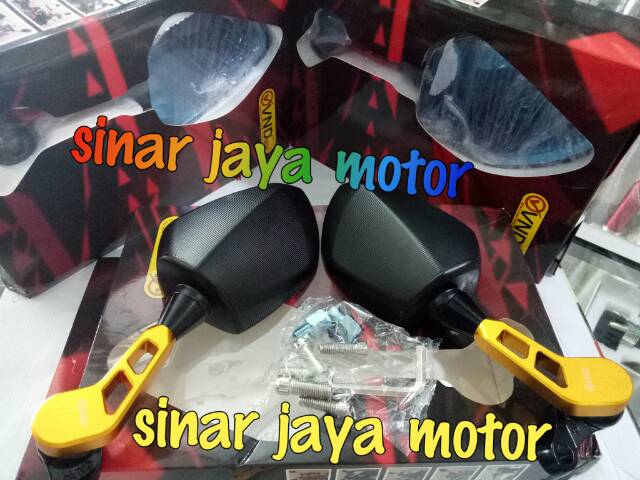 Spion vnd tomok kasca biru full cnc  aerox. N max. Pcx lokar. N semua motor