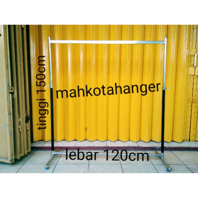 Gawang Hanger Gantungan Baju Model Pipa Kotak Gawangan Jemuran Pipa Kotak 120cm Shopee Indonesia