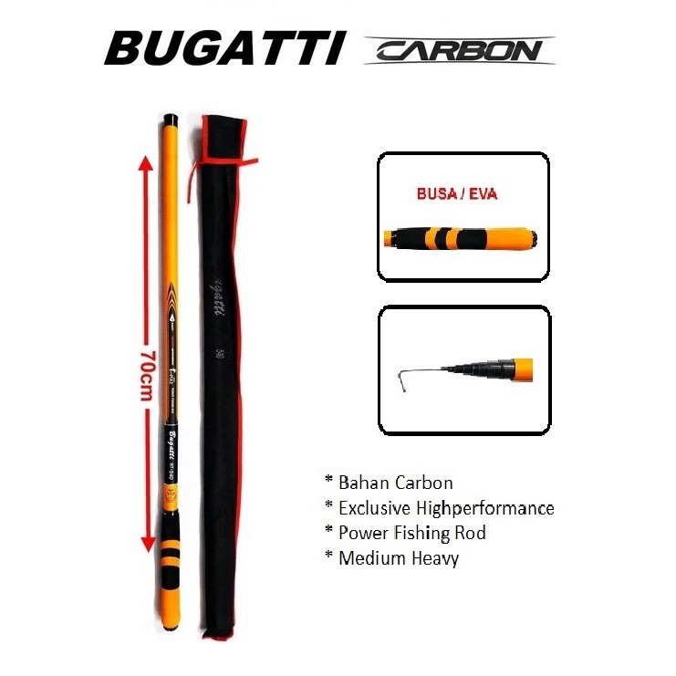 Joran Tegek Ruas Panjang Carbon Bugatti Panjang 360 450 540 Joran Tegek Carbone Tegek Murah