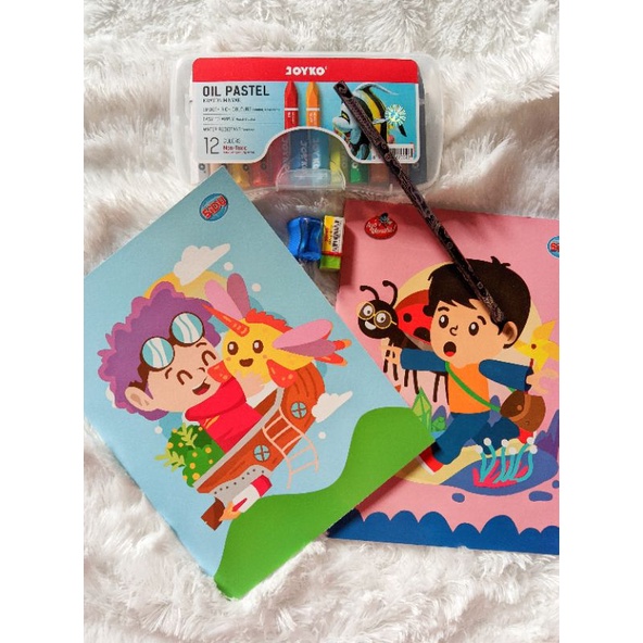 

Alat tulis paketan 1 -buku,krayon,pensil,penghapus,serutan