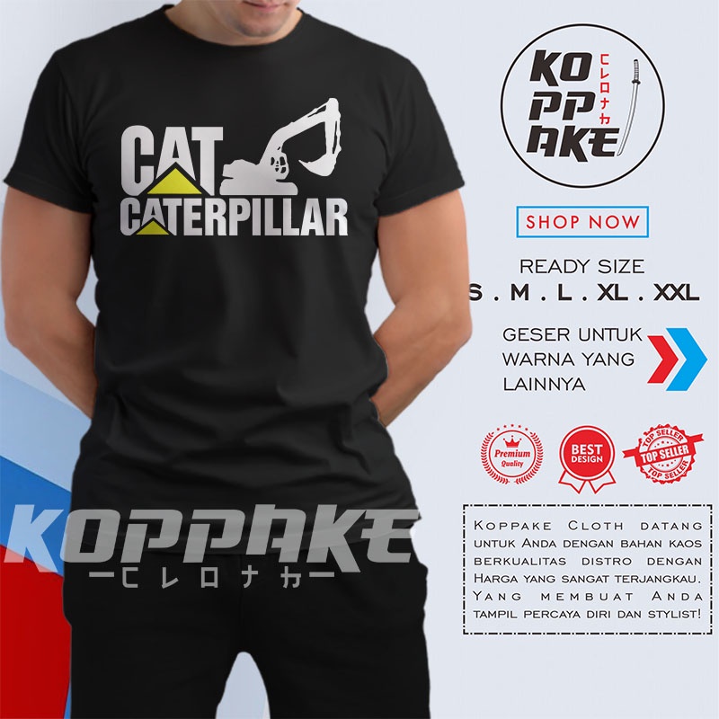 Kaos Caterpillar Excavator Vector Baju Distro