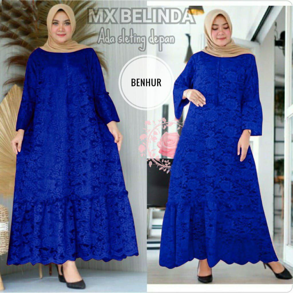 MX BELINDA BRUKAT GAMIS BANYAK UKURAN SIZE JUMBO DAN KECIL TERLARIS / BAJU MUSLIM PESTA OVERSIZE 5XL 4XL 3XL 2XL XL M