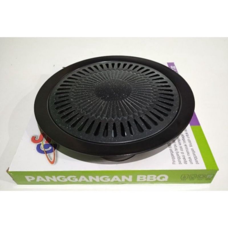 Grill Bulat alat panggangan BBQ Atas Kompor Korean Grill