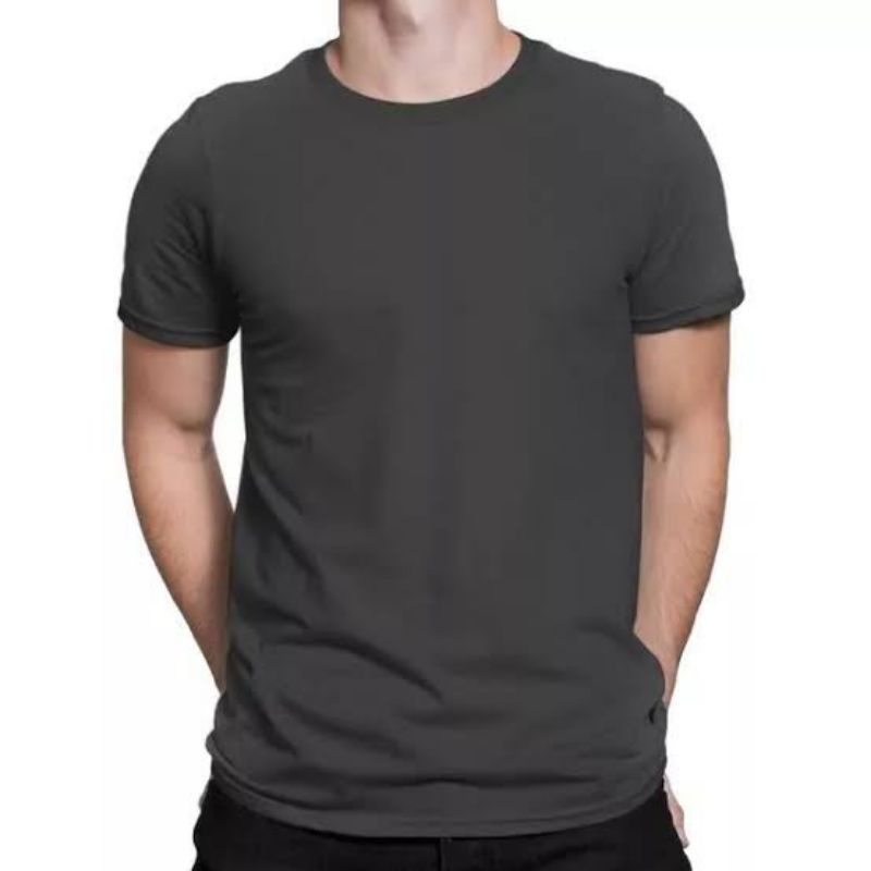 Kaos polos abu abu tua pria wanita unisex