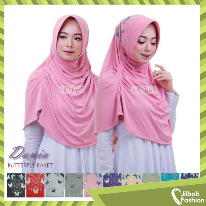 Hijab Dania Butterfly HIjab Payet Hijab Motif Fashion Muslim Pashmina