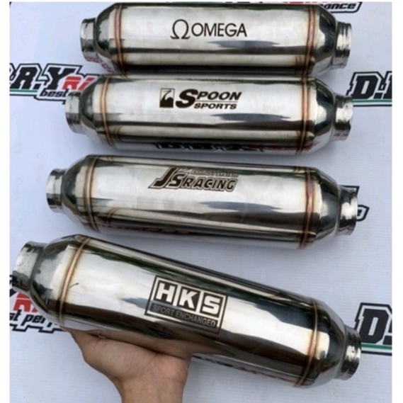 Resonator Knalpot Mobil Stainless Cacing STANDAR / Racing