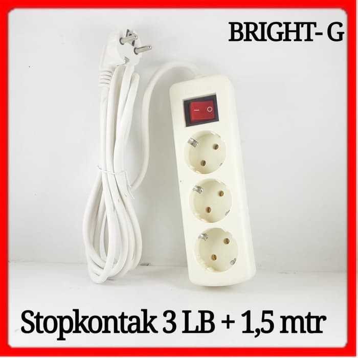 Stopkontak 3LB+1,5mtr on off Socket Terminal kabel stop kontak