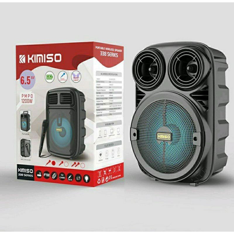 Speaker Bluetooth 3381/338 6,5Inci Bonus Mic / salon aktif portable radio fm / speaker BT