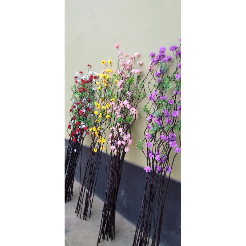 bunga anyelir bambu ulir