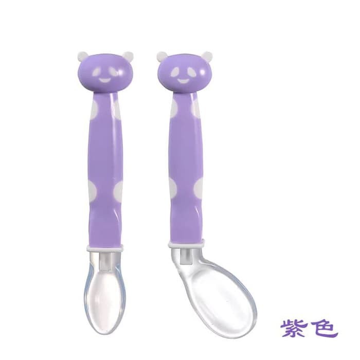 (BOW) Sendok Makanan Bayi Set Bahan Silicone