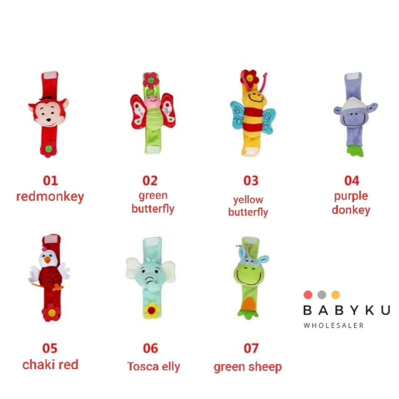 Gelang rattle bayi boneka / mainan gelang bayi kerincing